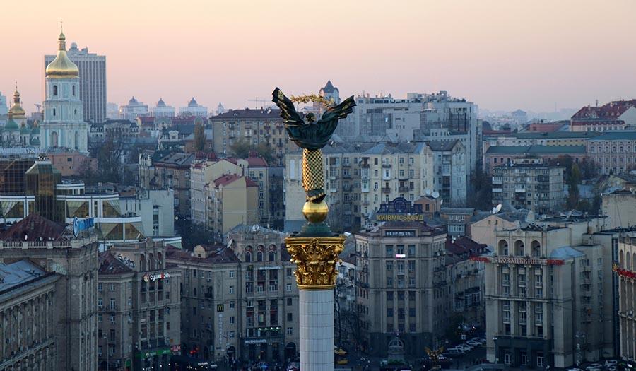 Kiev Ukraine Maidan Square monument